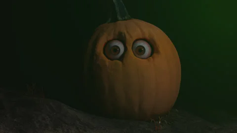 Spooky Pumpkin Stock Footage 161080000