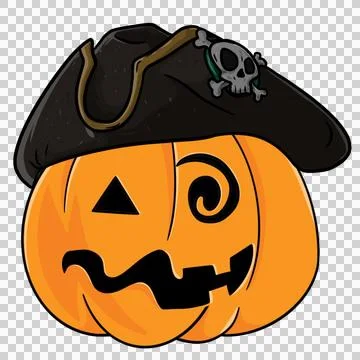 Spooky pumpkin fruit icon. Stock-Illustration