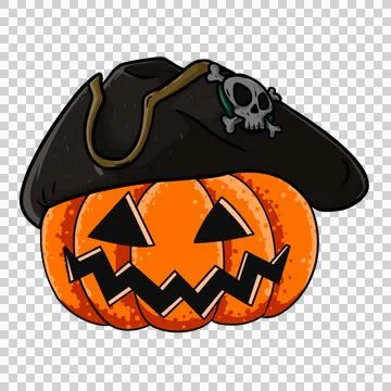 Spooky pumpkin fruit icon. Stock Illustration
