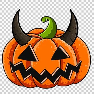 Spooky pumpkin fruit icon. Stock-Illustration