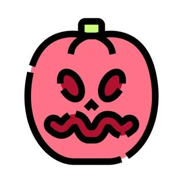Spooky pumpkin jack o lantern halloween decoration Stock Illustration