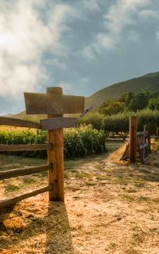 Spooky Ranch in Sunset Stock Photos