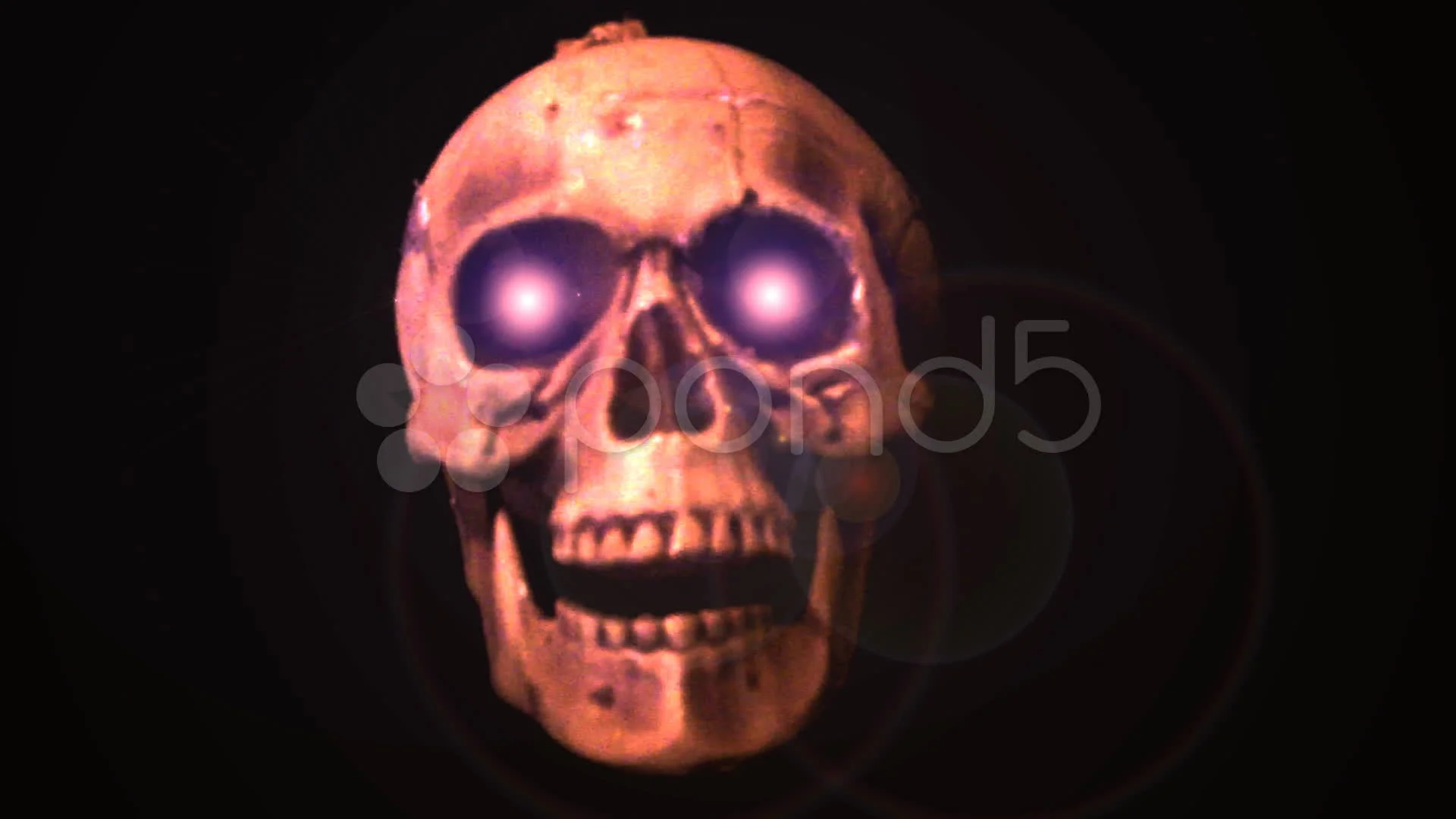 Spooky Skull With Evil Glowing, Pulsing ... | Stock Video | Pond5