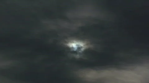 Spooky Sky with Cloud Overcast Close-up Stock Footage 302535