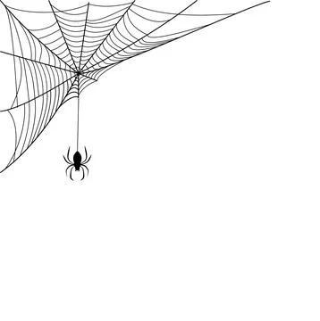 Spooky Spider Web Frame and Border Collection for Halloween Vector Stock Illustration