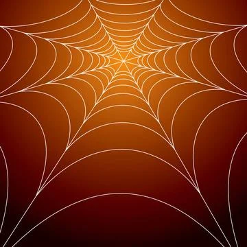 Spooky spiders web spiders web on a bright orange spooky background Copyri... Stockfoto's