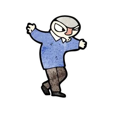Spooky stranger cartoon Stock Illustration