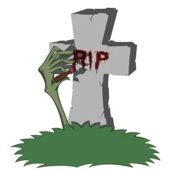 Spooky tombstone Stock Illustration