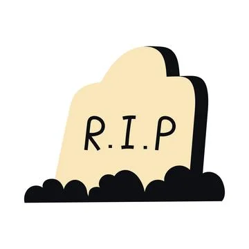 Spooky tombstone vector illustration Stock Illustration
