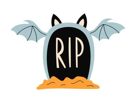 Spooky tombstone vector illustration Stock Illustration