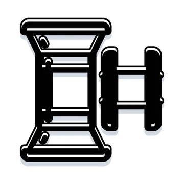 Spool and bobbin for sewing and crafting Stock Illustration