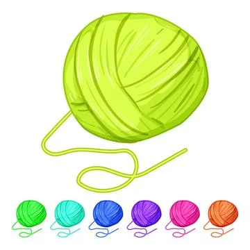 Spool ball yarn cartoon vector graphic Stock Illustration