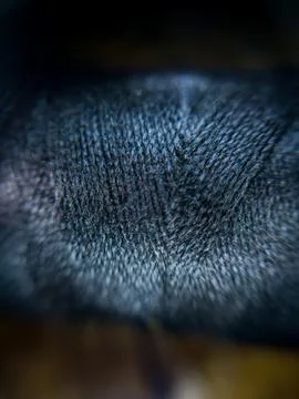 Spool of black sewing thread Stock Photos