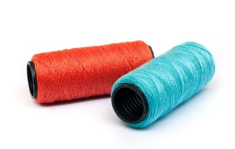 Spool of coloured  thread. Photos