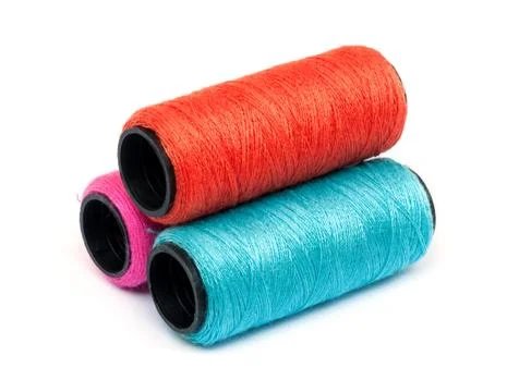 Spool of coloured  thread. Stock Photos