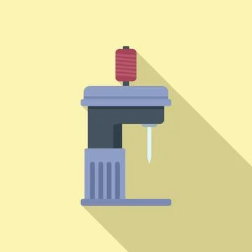 Spool fabric icon flat vector. Factory thread 스톡 일러스트