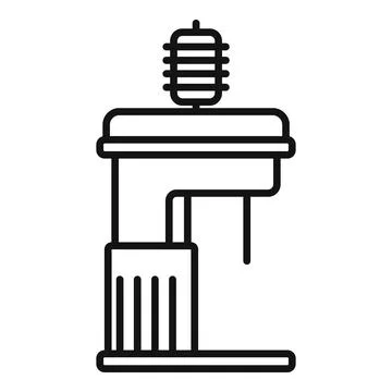 Spool fabric icon outline vector. Factory thread 스톡 일러스트
