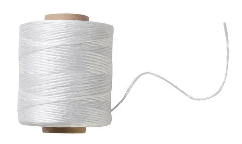 Spool of nylon thread cut out on a white. Stock Photos