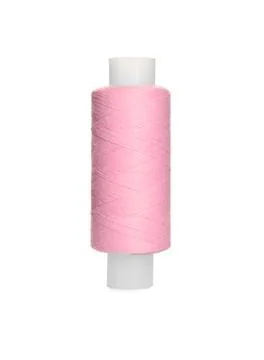 Spool of pink sewing thread isolated on white Stock Photos