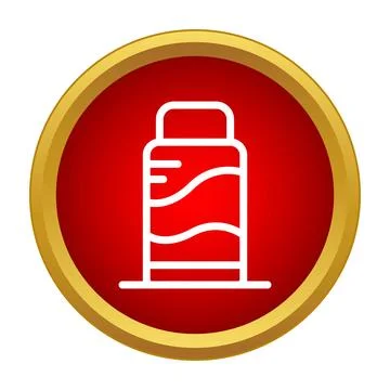 Spool of red sewing thread icon Stock Illustration