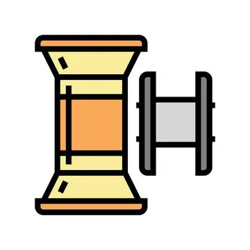 Spool sewer accessory color icon vector illustration Stock Illustration