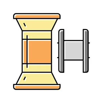 Spool sewer accessory color icon vector illustration Illustrazione stock