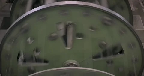 Spool of a Stranding Machine Rotates in Wire Rope Production 動画素材 340218576
