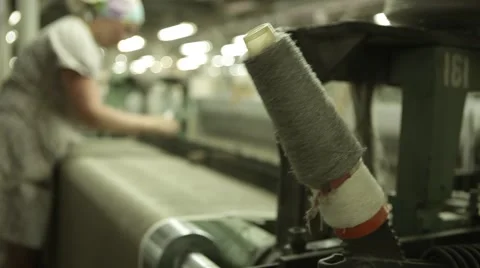 Spool of thread and loom Stock Footage 48405507