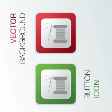 Spool of thread and needle. Ilustração Stock