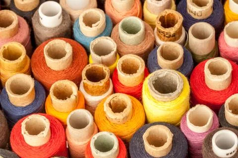 Spool of thread background Stock Photos