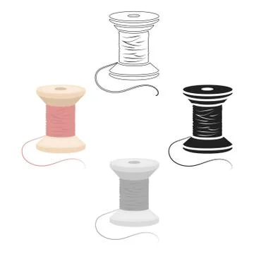 Spool of thread icon of vector illustration for web and mobile Illustrazione stock
