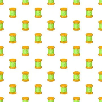 Spool of thread pattern, cartoon style Stock Illustration