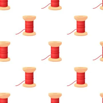 Spool of thread pattern seamless vector Stockillustratie