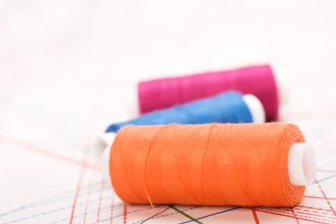Spool of thread. sew accessories. Stock Photos