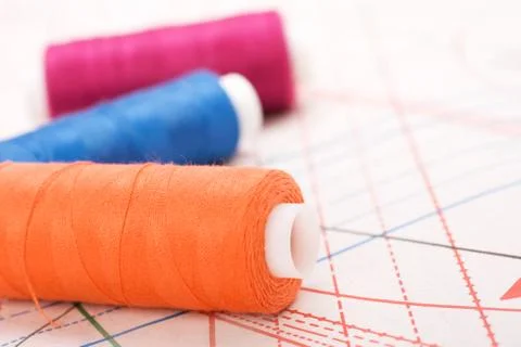 Spool of thread. sew accessories. Stock Photos