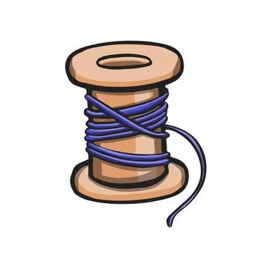 Spool of thread for sewing and needlework illustration vector Stock Illustration