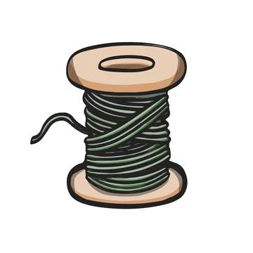 Spool of thread for sewing and needlework illustration vector Stock Illustration