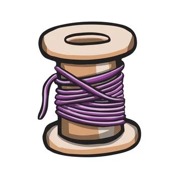Spool of thread for sewing and needlework illustration vector 스톡 일러스트