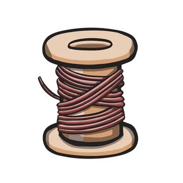Spool of thread for sewing and needlework illustration vector Stock Illustration
