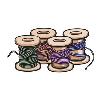Spool of thread for sewing and needlework illustration vector 스톡 일러스트