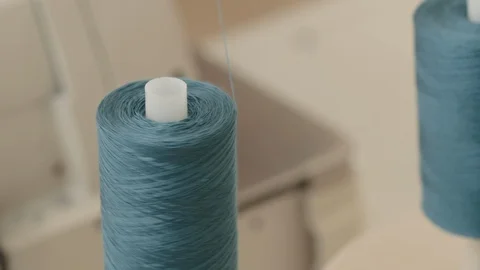 Spool of thread spinning close-up Stock Footage 118045839