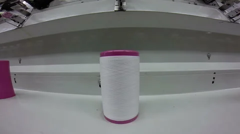 Spool of Thread in a Textile Factory Stock Footage 59942475