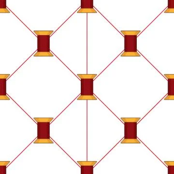 Spool of thread texture seamless pattern Stock Illustration