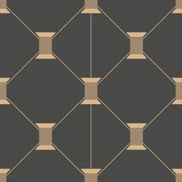 Spool of thread texture seamless pattern Stock Illustration