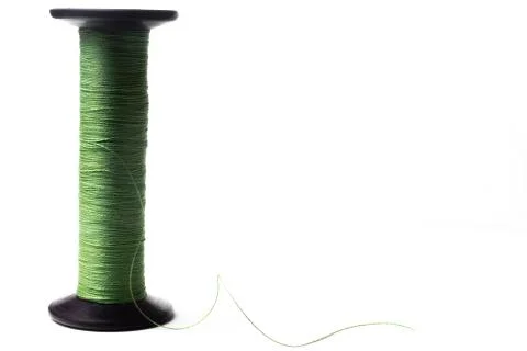 Spool of thread on a white background with free space Foto stock
