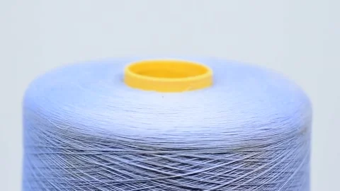 Spool of Thread. Yarn Textile Stock Footage 302389607