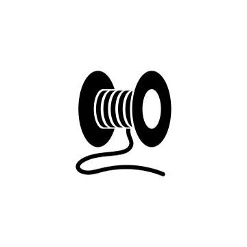 Spool of Threads, Sewing Flat Vector Icon Stock Illustration