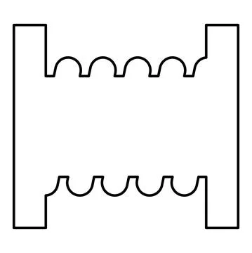Spool wire cable coil reel cord contour outline line icon black color vector  Stock Illustration