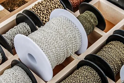 Spools with chains 2 Stock Photos