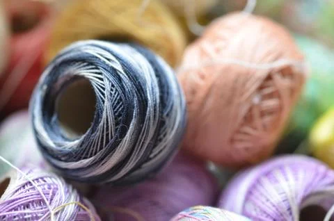 Spools of Cotton Thread 8 Stock Photos